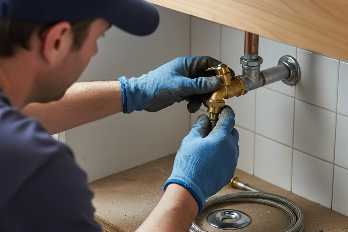 Shutoff valve and fitting work during Emergency Plumbing in Mashantucket